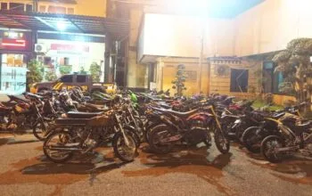 Operasi Malam di Lamongan, Puluhan Motor Brong Kena Tilang