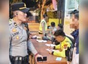 Polres Lamongan Gelar Operasi Malam, Puluhan Motor Kena Tilang