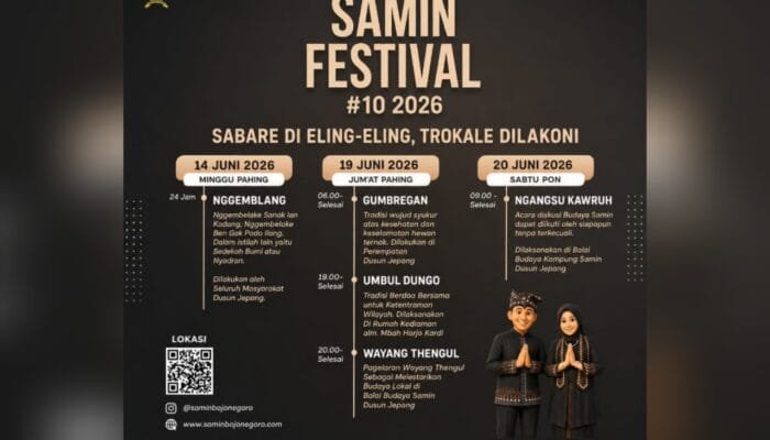 Samin Festival 10 di Bojonegoro Siap Digelar, Catat Jadwal Lengkapnya