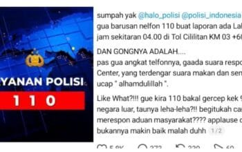 Warga Telepon 110 Polri, Malah Dengar Suara Makan dan Sendawa