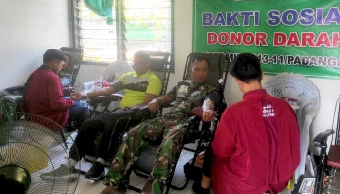 TNI dan PMI Bojonegoro Bersinergi, Donor Darah di Padangan-Malo Hasilkan 46 Kantong