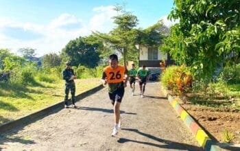 Lari 8 Kilometer Jadi Ujian Fisik Prajurit Yonkes 2 Kostrad