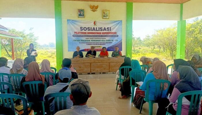TMMD 129 Bojonegoro Permudah Warga Kesongo Dapatkan Layanan Adminduk Gratis