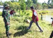 TMMD Bojonegoro, Kolaborasi TNI dan Mahasiswa Unigoro Bikin Embung Bekatul Lebih Bersih