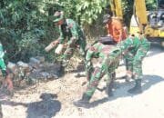 TMMD 129 Bojonegoro Garap Jalan Beton Baru di Dusun Mundu Kesongo