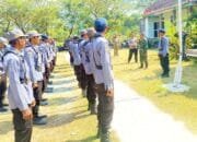 Linmas Kesongo Digembleng TNI, Siap Jaga Keamanan Selama TMMD 129 Bojonegoro