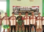 Semangat Sportivitas Membara, TMMD 129 Bojonegoro Hadirkan Turnamen Voli Antar Desa