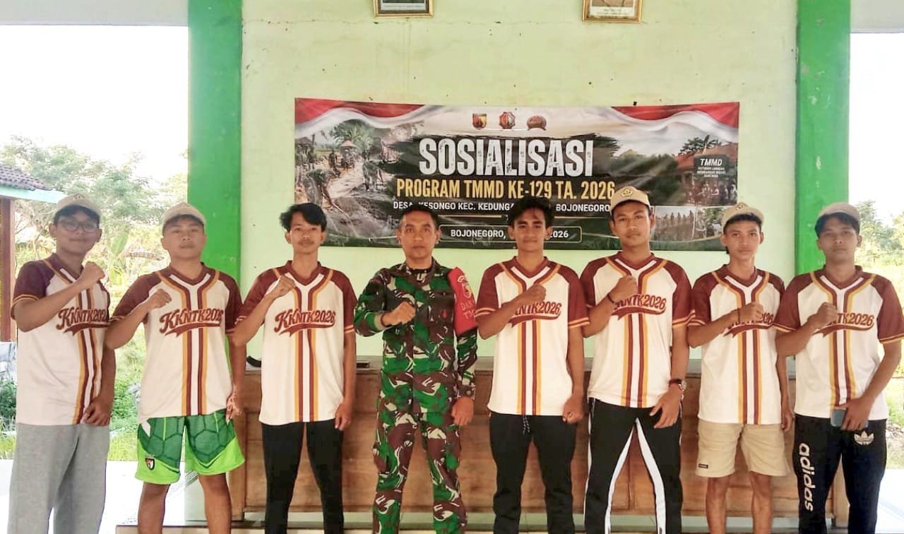 Semangat Sportivitas Membara, TMMD 129 Bojonegoro Hadirkan Turnamen Voli Antar Desa img 20260720 wa0017