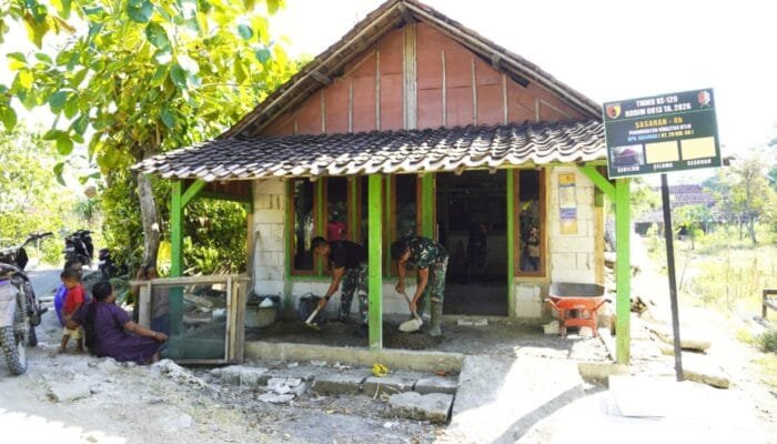 TMMD 129 Bojonegoro Hadirkan Harapan Baru, Rumah Pak Kasiman Kini Direhab