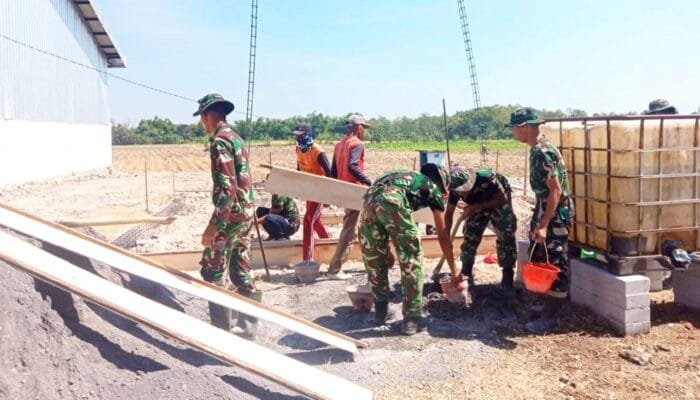Satgas TMMD Bojonegoro Pacu Pembangunan Rest Area, Peluang Ekonomi Warga Terbuka