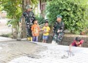 TMMD 129 Bojonegoro Pererat Kemanunggalan TNI dan Warga Lewat Senyum Anak-anak
