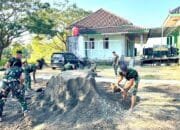 TMMD Bojonegoro Pererat Persatuan Lewat Turnamen Bola Voli Antar Dusun