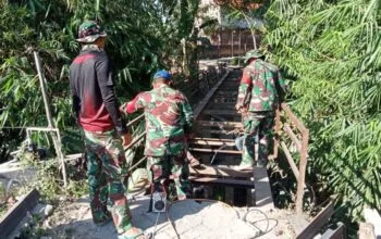 Perbaikan Jembatan Kesongo Jadi Prioritas TMMD Bojonegoro, Ekonomi Warga Ikut Terdongkrak