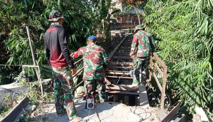 Perbaikan Jembatan Kesongo Jadi Prioritas TMMD Bojonegoro, Ekonomi Warga Ikut Terdongkrak