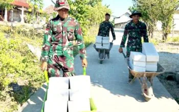 TMMD 129 Bojonegoro, Gerobak Dorong Buktikan Alat Sederhana Bisa Hasilkan Karya Besar