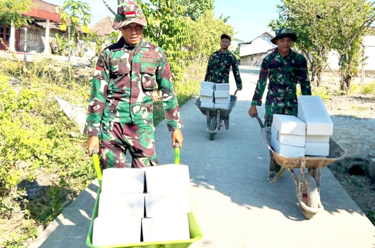 TMMD 129 Bojonegoro, Gerobak Dorong Buktikan Alat Sederhana Bisa Hasilkan Karya Besar img 20260727 wa0021