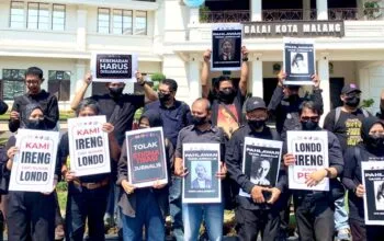 Aksi Kami Bukan Londo Ireng, Insan Pers Malang Raya Turun ke Jalan