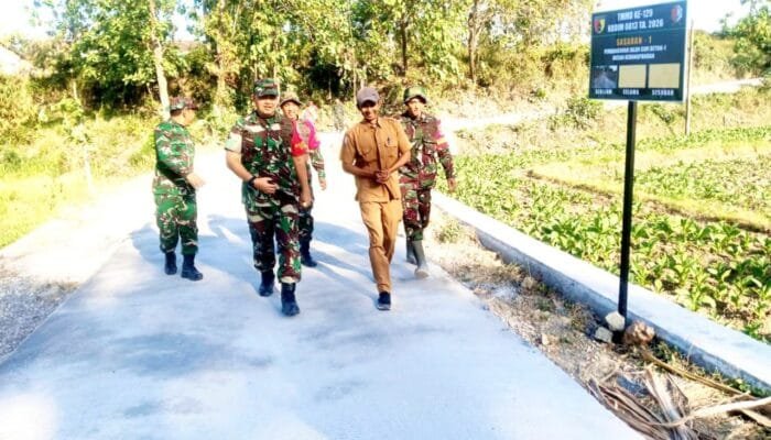 Tak Mau Hanya Terima Laporan, Dansatgas TMMD 129 Bojonegoro Pantau Langsung Pembangunan Desa Kesongo
