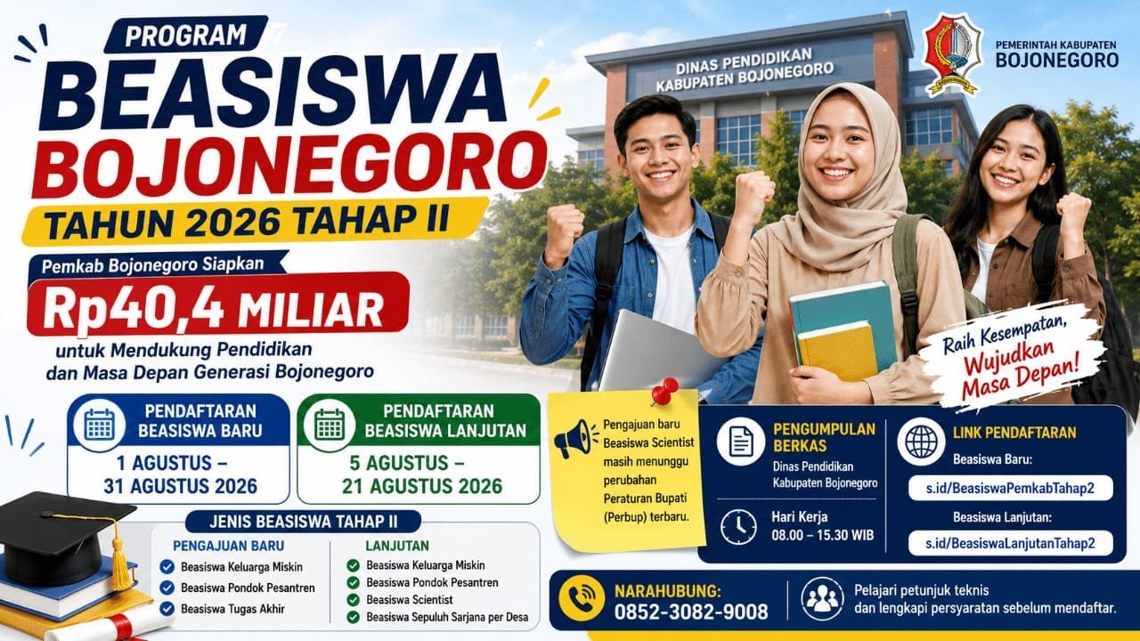 Rp40,4 Miliar Disiapkan, Ribuan Mahasiswa Bojonegoro Berpeluang Raih Beasiswa img 20260729 wa0054