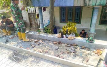 TMMD Bojonegoro Satukan TNI dan Warga, Setiap Hari Kopi hingga Nasi Berdatangan ke Lokasi Cor Beton