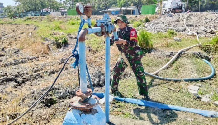 TMMD 129 Bojonegoro Bangun Sumur Bor, Rest Area Kesongo Kini Punya Air Bersih