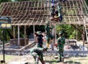 Semangat Gotong Royong Warnai TMMD 129 Bojonegoro, Rumah Mbah Kardo Kian Kokoh
