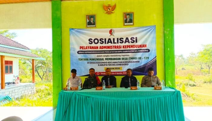 TMMD 129 Bojonegoro Permudah Urus Dokumen Kependudukan Lewat Panah Srikandi