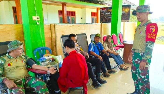 Stok Darah Terbatas, TMMD Bojonegoro Bergerak Bersama PMI