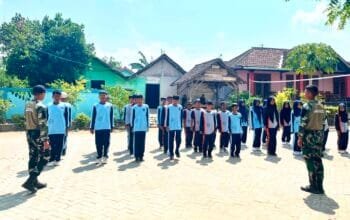 Satgas TMMD Bojonegoro Bentuk Karakter Pelajar Lewat Latihan PBB