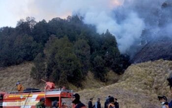Tiga Helikopter BNPB Bombardir Titik Api Kebakaran Hutan dan Lahan Bromo, Jemplang Malang Aman