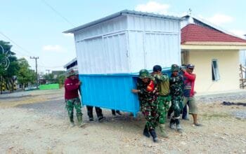 Satgas TMMD Bojonegoro Gotong Royong Tata Box UMKM, Ekonomi Kesongo Dipacu