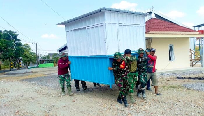 Satgas TMMD Bojonegoro Gotong Royong Tata Box UMKM, Ekonomi Kesongo Dipacu