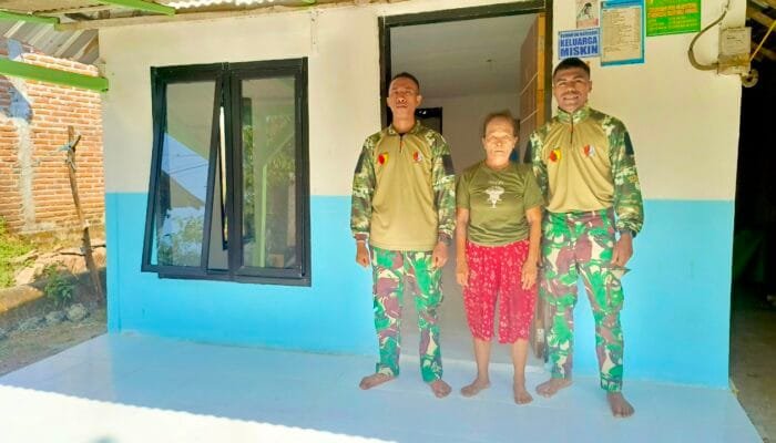 Hampir Sebulan Dikerjakan, RTLH Ibu Saelah Tuntas Lewat TMMD Bojonegoro