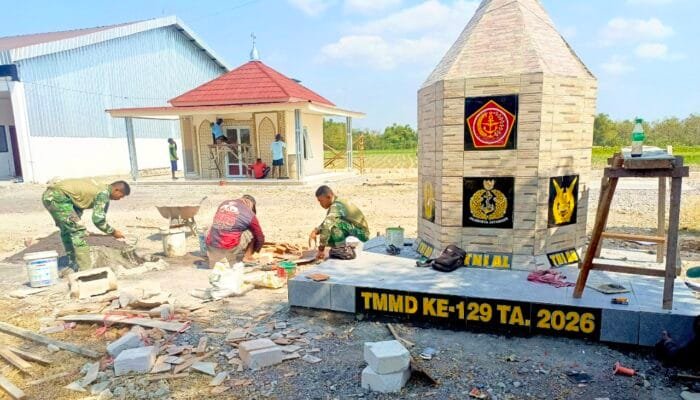 Tugu TMMD ke-129 Bojonegoro Jadi Penanda Sejarah di Kesongo