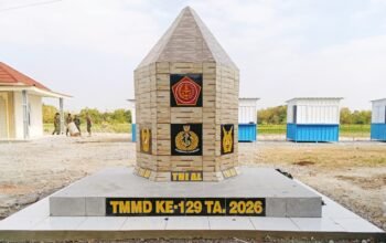 Tugu TMMD 129 Bojonegoro Resmi Berdiri, Ada Pesan Kuat di Baliknya