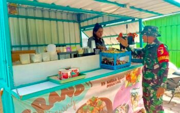 UMKM Kesongo Mulai Tempati Booth Container, Langkah Baru Penataan Rest Area TMMD ke 129 Bojonegoro
