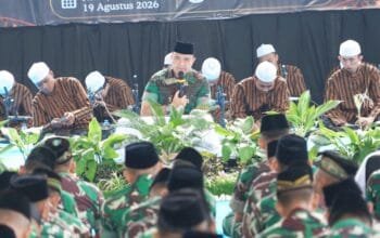 Prajurit dan Persit Kompak Bersholawat, Maulid Nabi di Kodim Bojonegoro Menggetarkan