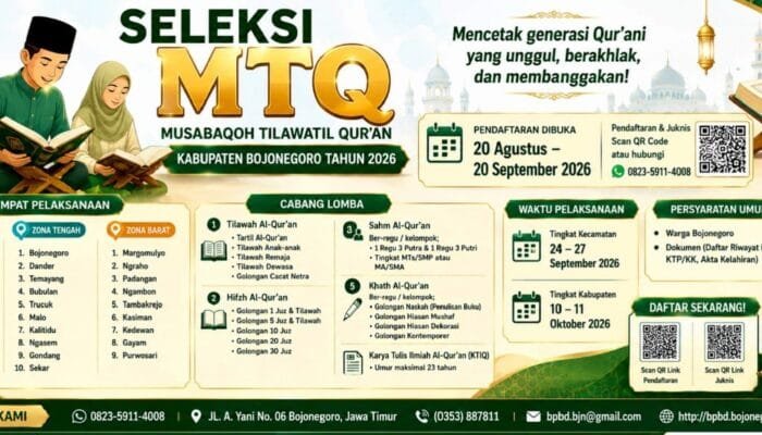 Mau Ikut MTQ Bojonegoro, Ini Syarat dan Jadwalnya