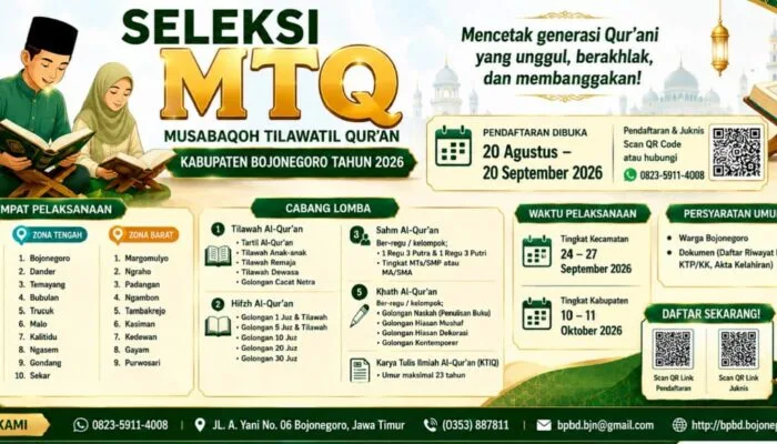 Mau Ikut MTQ Bojonegoro, Ini Syarat dan Jadwalnya