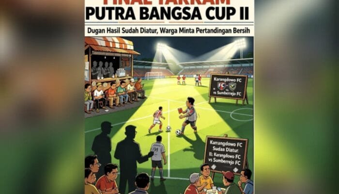 Final Karangdowo vs Sumberrejo di Bojonegoro Dibayangi Isu Pengaturan Skor