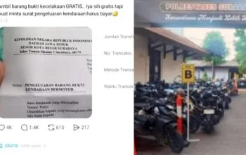 Padahal Gratis, Beredar Bukti Transfer Rp1 Juta Tebus Surat Pengeluaran Motor di Surabaya
