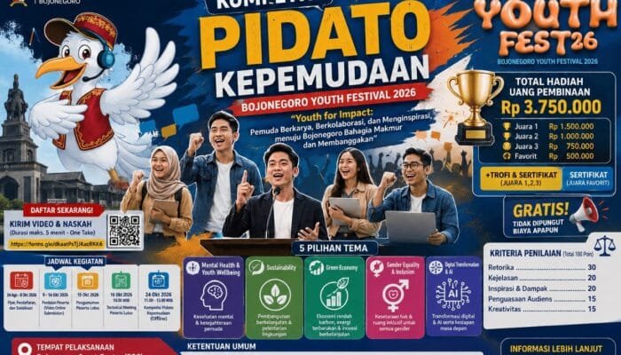 5 Tema Kekinian di Lomba Pidato Bojonegoro Youth Festival 2026, Kamu Pilih Mana