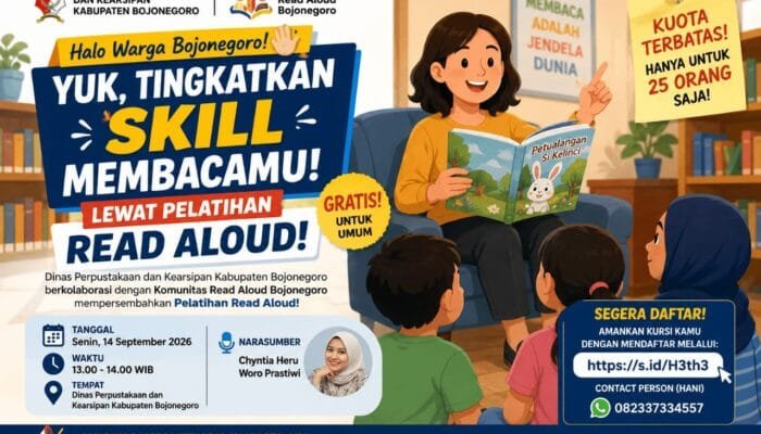 Kesempatan Langka di Bojonegoro, Belajar Read Aloud Gratis, Buruan Daftar