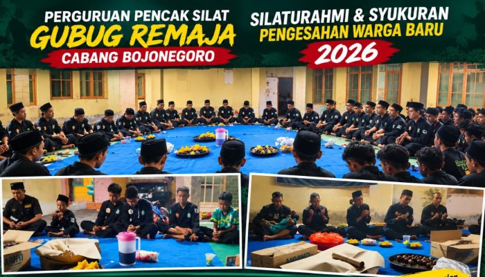 Pengesahan Warga Baru Perguruan Pencak Silat Gubug Remaja Bojonegoro, Ilmu Harus Diamalkan dan Bermanfaat