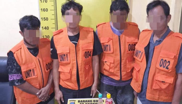 Sarang Narkoba di Kualanamu Digerebek, Empat Pria Dibawa ke Polresta Deli Serdang