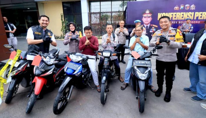 Polres Bojonegoro Pulangkan Motor Curian Tanpa Biaya