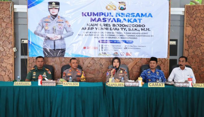 Kapolres Bojonegoro Temui Warga Ngraho, Bahas Keamanan hingga Narkoba