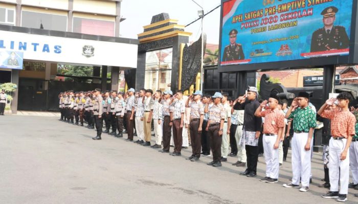 Polisi Jogo Sekolah Resmi Bergerak, Polres Lamongan Perkuat Pengawasan Pelajar