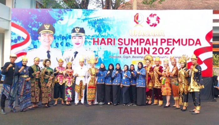 Upacara Sumpah Pemuda ke-98 di Bojonegoro, Baju Adat Jadi Daya Tarik